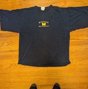 Vintage Michigan wolverines embroidery shirt